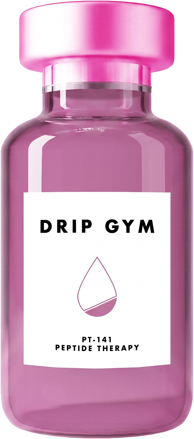 Pink capped peptide vial