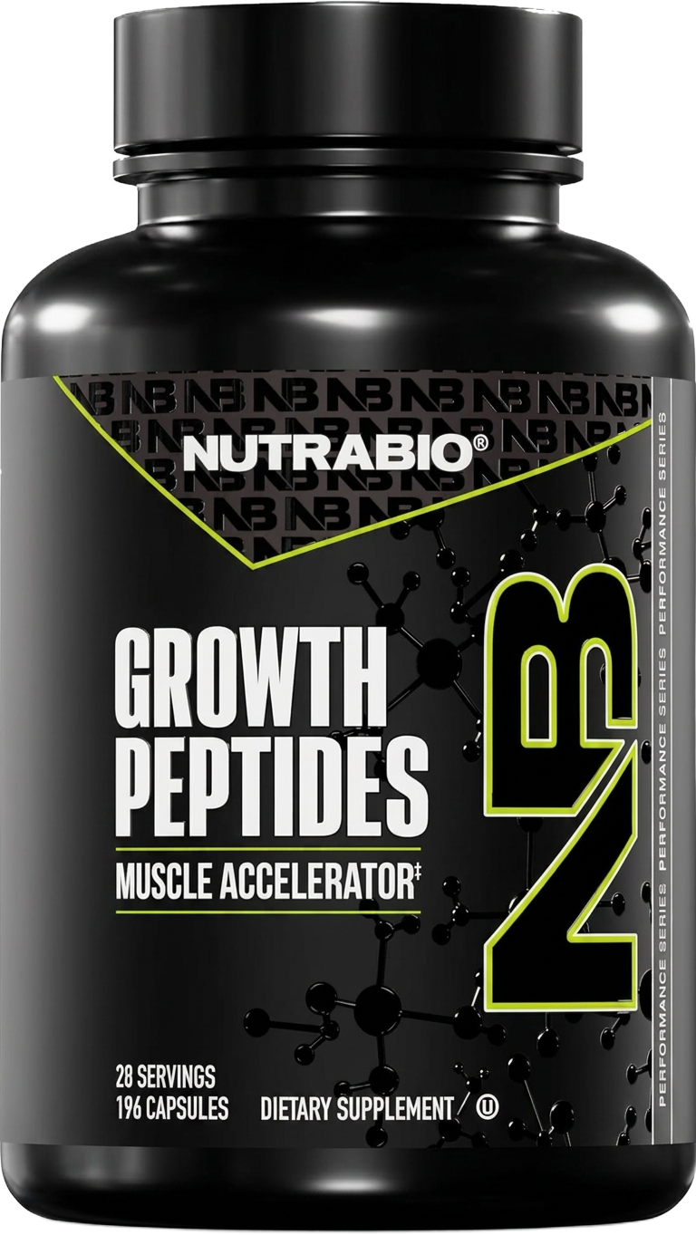 Sealed peptide capsule bottle, lit from a single source